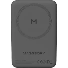 Мобильный аккумулятор Magssory PBN013m 10000mAh QC/PD 15W 3A USB-C беспров.зар. серый