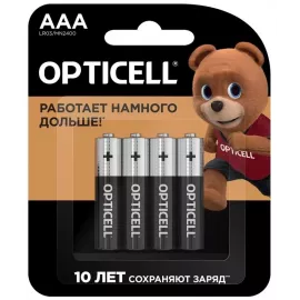 Батарея Opticell Basic LR03 AAA (4шт) блистер