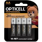 Батарея Opticell Professional LR6 AA (4шт) блистер