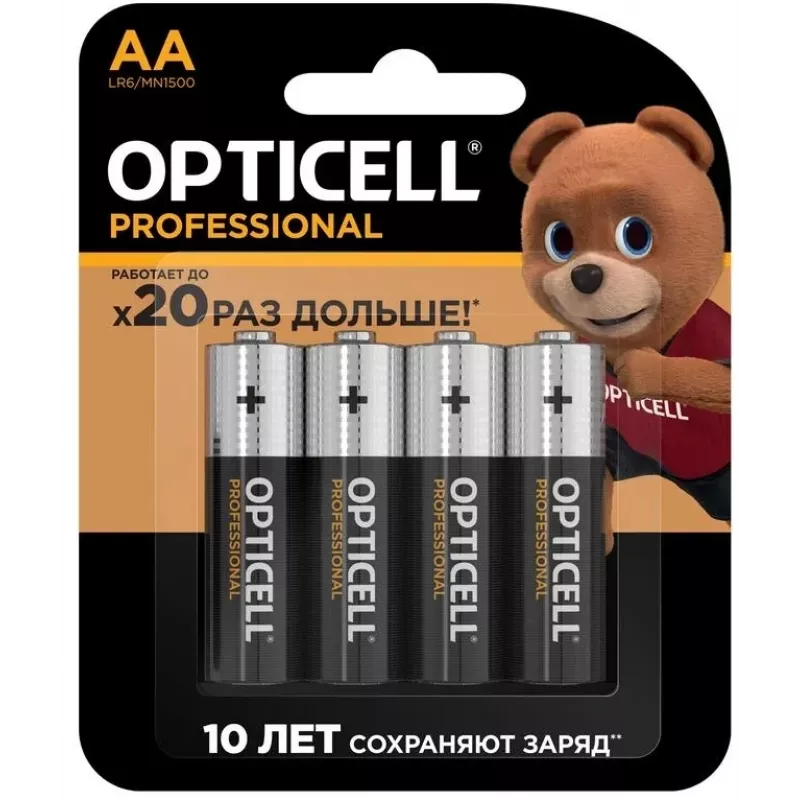 Батарея Opticell Professional LR6 AA (4шт) блистер