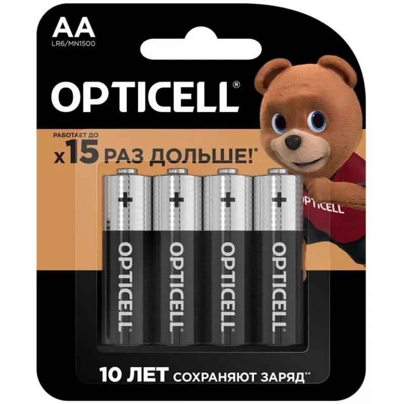 Батарея Opticell Basic LR6 AA (4шт) блистер