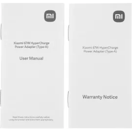 Сетевое зар./устр. Xiaomi 67W HyperCharge Power Adapter 67W 3.25A (PD) USB универсальное белый (BHR07SKEU)