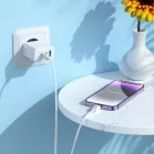 Сетевое зар./устр. Hoco C126A Pure power PD40W three-port(2C1A) charger(EU 40W 3A (PD+QC) универсальное белый