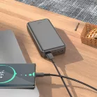 Мобильный аккумулятор Hoco J100A 20000mAh 2.1A 2xUSB-A черный