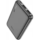 Мобильный аккумулятор Hoco J115 5000mAh 18.5W 2A 2xUSB-A черный