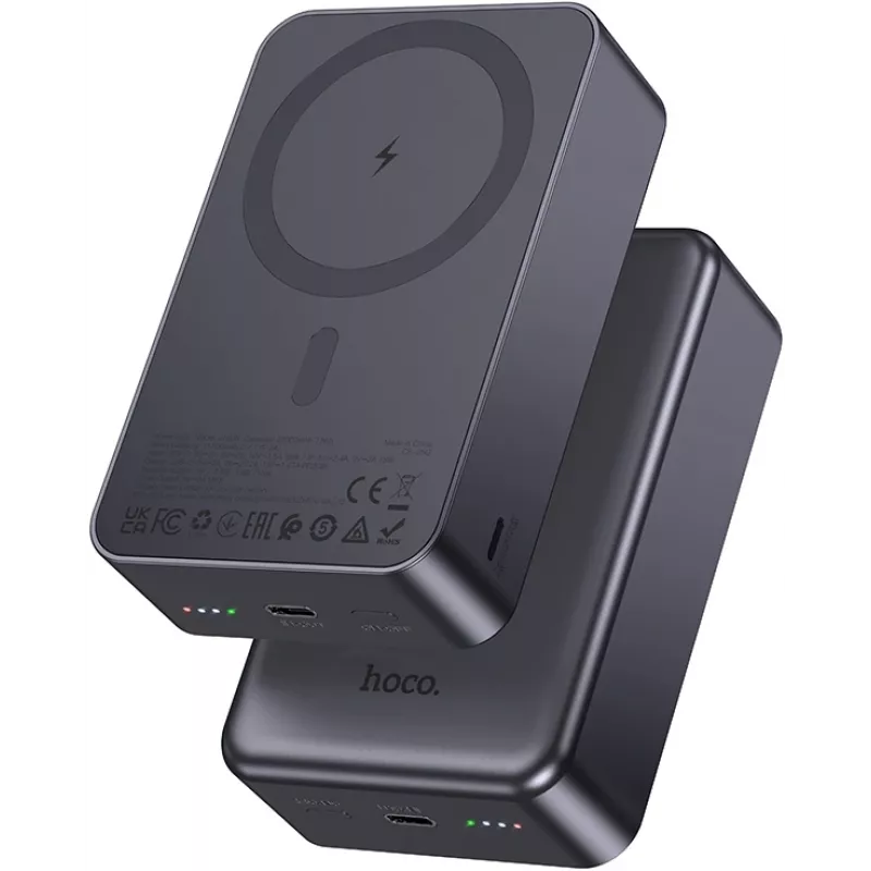 Мобильный аккумулятор Hoco J160 20000mAh 10W 3A беспров.зар. серый (64103)
