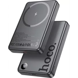 Мобильный аккумулятор Hoco Q34 Clever 10000mAh QC3.0/PD3.0 20W 3A беспров.зар. серый (44068)