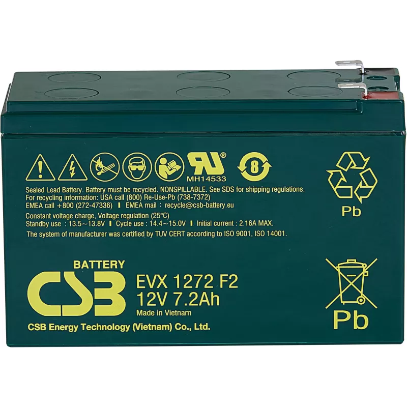 Батарея для ИБП CSB EVX1272 F2 12В 7.2Ач