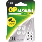 Батарея GP Alkaline A76F-2CRU4 40/1920 LR44 (4шт) блистер