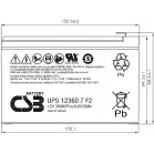 Батарея для ИБП CSB UPS 123607 F 12В 7.5Ач