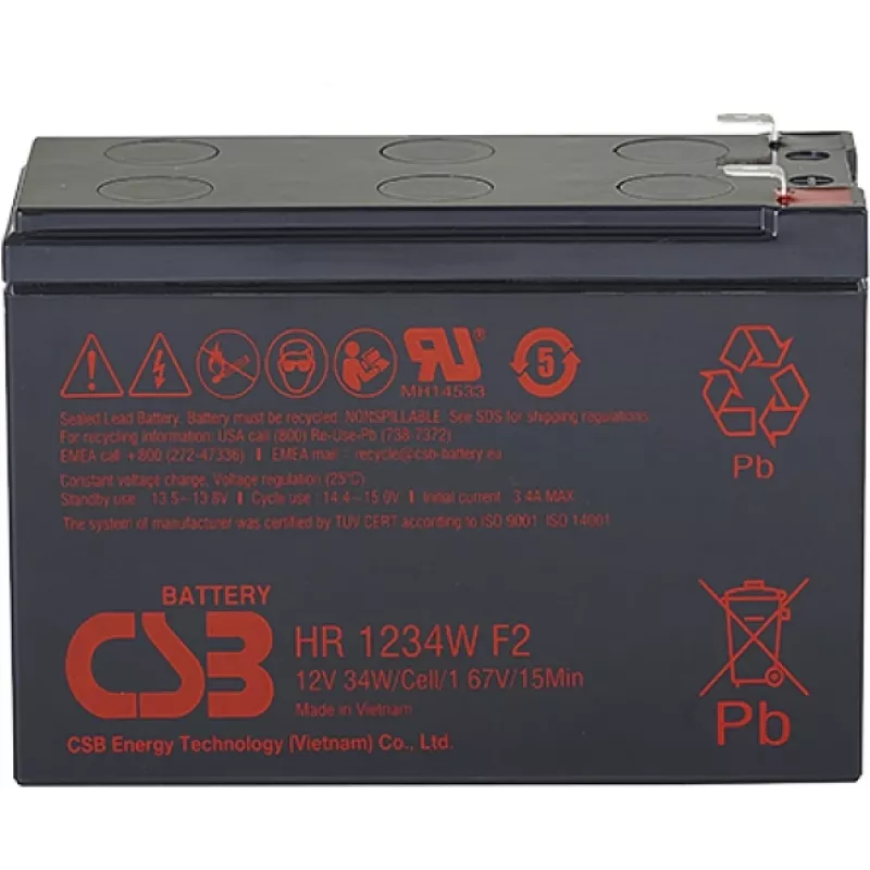 Батарея для ИБП CSB HR1234W F2 12В 9Ач