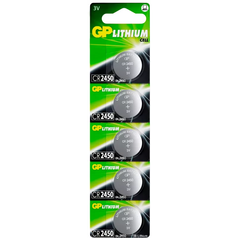 Батарея GP Lithium CR2450 (5шт)