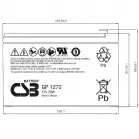 Батарея для ИБП CSB GP1272 F2 (12V28W) 12В 7.2Ач