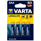 Батарея Varta Longlife LR03 Alkaline AAA (4шт)