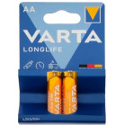 Батарея Varta Longlife LR6 Alkaline AA (2шт) блистер