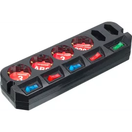 Сетевой удлинитель Most A10 3м (6 розеток) черный (коробка)