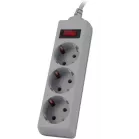 Сетевой фильтр Buro 300SL-3-G 3м (3 розетки) серый (пакет ПЭ)