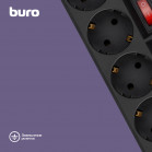 Сетевой фильтр Buro 500SH-5-SW-B 5м (5 розеток) черный (коробка)