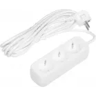 Сетевой удлинитель Defender E350 5м (3 розетки) белый (пакет ПЭ)