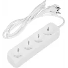 Сетевой удлинитель Defender E418 1.8м (4 розетки) белый (пакет ПЭ)