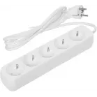 Сетевой удлинитель Defender E518 1.8м (5 розеток) белый (пакет ПЭ)