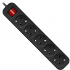 Сетевой удлинитель Defender G530 3м (5 розеток) черный (коробка)