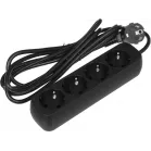 Сетевой удлинитель Defender M430 3м (4 розетки) черный (коробка)