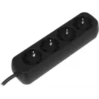 Сетевой удлинитель Defender M430 3м (4 розетки) черный (коробка)