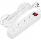 Сетевой удлинитель Defender S450 5м (4 розетки) белый (пакет ПЭ)