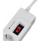 Сетевой удлинитель Hama H-121939 1.5м (4 розетки) белый (коробка)