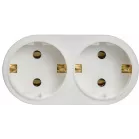 Сетевой разветвитель IEK Т-01/02 (2 розетки) белый (блистер)