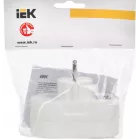 Сетевой разветвитель IEK Т-01/02 (2 розетки) белый (блистер)