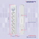 Сетевой фильтр Ippon BK-6-EU-3-16-W 3м (6 розеток) белый (коробка)