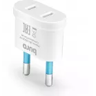 Адаптер-переходник Buro BU-PA02-W (1 розетка) белый (пакет ПЭ)