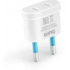 Адаптер-переходник Buro BU-PA02-W (1 розетка) белый (пакет ПЭ)