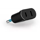 Адаптер-переходник Buro BU-PA02-B (1 розетка) черный (пакет ПЭ)