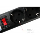 Сетевой фильтр Powercube SPG5-В1 0.5м (5 розеток) черный (коробка)