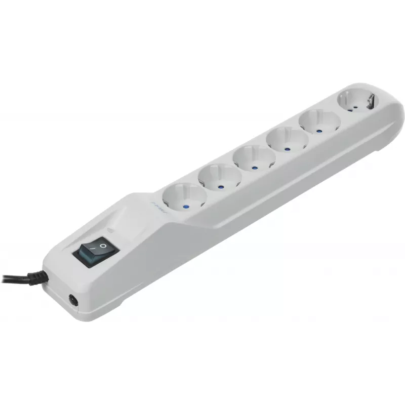 Сетевой фильтр Pilot L (GP) 174 7м (6 розеток) белый (коробка)