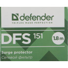Сетевой фильтр Defender DFS 151 1.8м (6 розеток) белый (коробка)