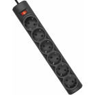 Сетевой фильтр Defender DFS 151 1.8м (6 розеток) черный (коробка)