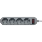 Сетевой фильтр Defender ES Lite 1.8м (4 розетки) серый (коробка)