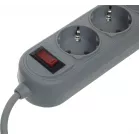 Сетевой фильтр Defender ES Lite 1.8м (4 розетки) серый (коробка)