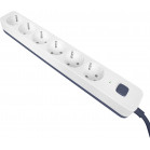 Сетевой фильтр Powercom SP-06W 1,8 м 1.8м (6 розеток) белый/серый (коробка)