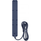 Сетевой фильтр Powercom SP-06W 1.8м (6 розеток) белый/серый (коробка)