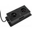 Сетевой разветвитель Premier PX/BL-HOR-2R-2USB-BLK 1.8м (2 розетки) черный (коробка)