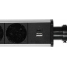 Сетевой разветвитель Premier 3R USB 1.8м (3 розетки) серый (коробка)