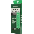 Сетевой фильтр Юнивольт 00-00000449 3м (4 розетки) белый (коробка)