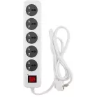 Сетевой фильтр Buro 500UNH-1.8-WG 1.8м (5 розеток) белый/серый (коробка)