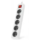 Сетевой фильтр Buro 500UNH-1.8-WG 1.8м (5 розеток) белый/серый (коробка)