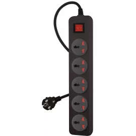 Сетевой фильтр Buro 500UNH-3-BG 3м (5 розеток) черный/серый (коробка)